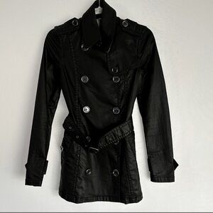 Burberry Brit leather trench sz 4